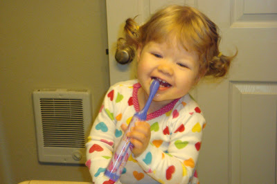 Brush, brush, brush our teeth!